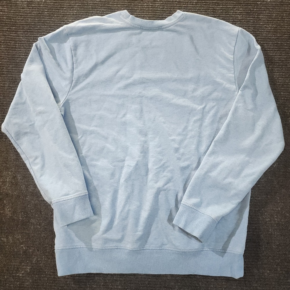 Patagonia Mens Organic Cotton Crewneck Sweatshirt Light Blue Size M P-6 Logo - Picture 8 of 8